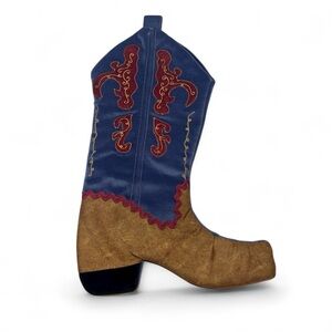 🤠 Western Cowboy Boot Christmas Stocking | D&F Designs | Velvet Holiday Decor